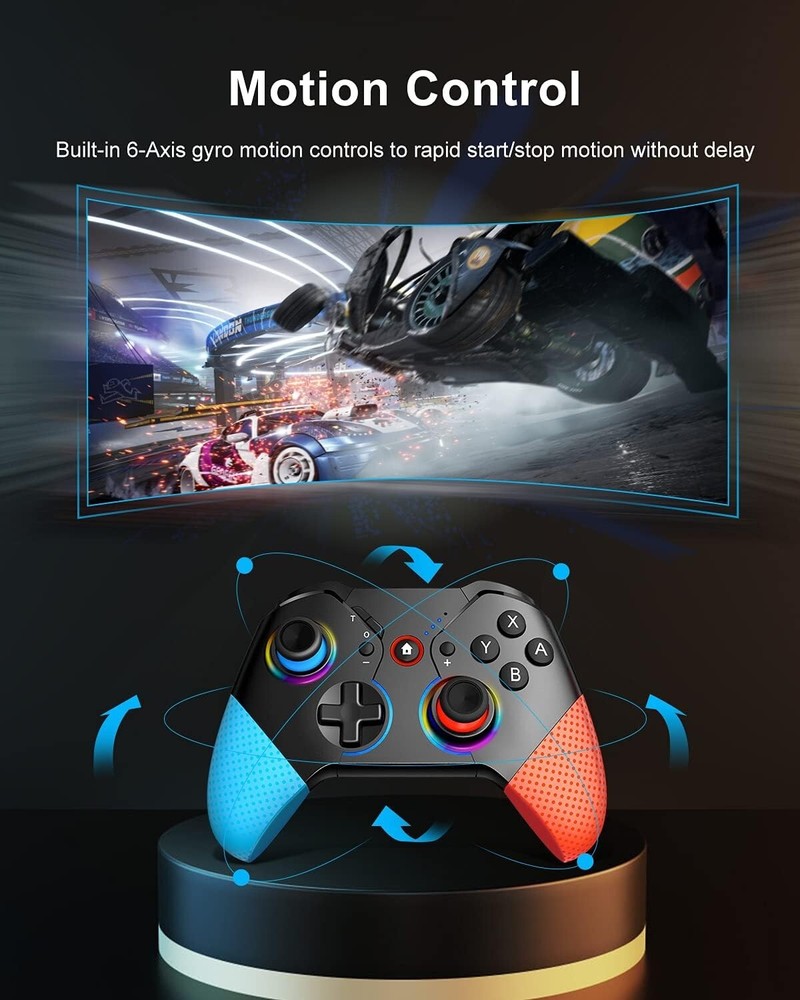 Switch Controller for Nintendo with Wake Up, Bluetooth Gamepad Remote Grip with