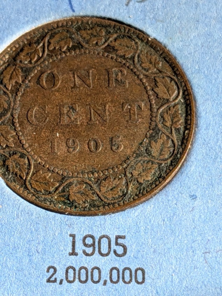 1902-1905 4 Canada Large One Cent