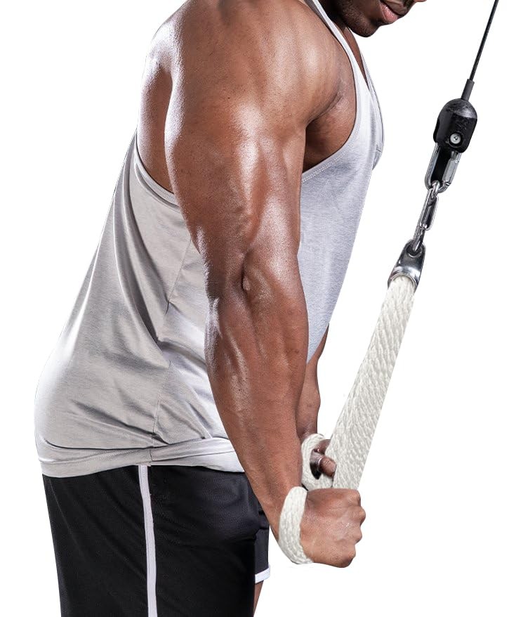 SEWD Tricep Rope 39 Inches Cable Attachment – Pull white