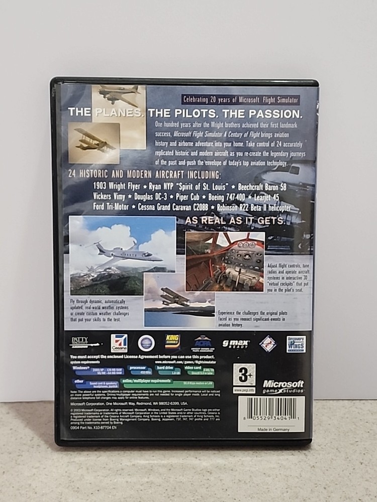 Microsoft Flight Simulator 2004 - A Century of Flight PC CD-ROM 4-Disc Set