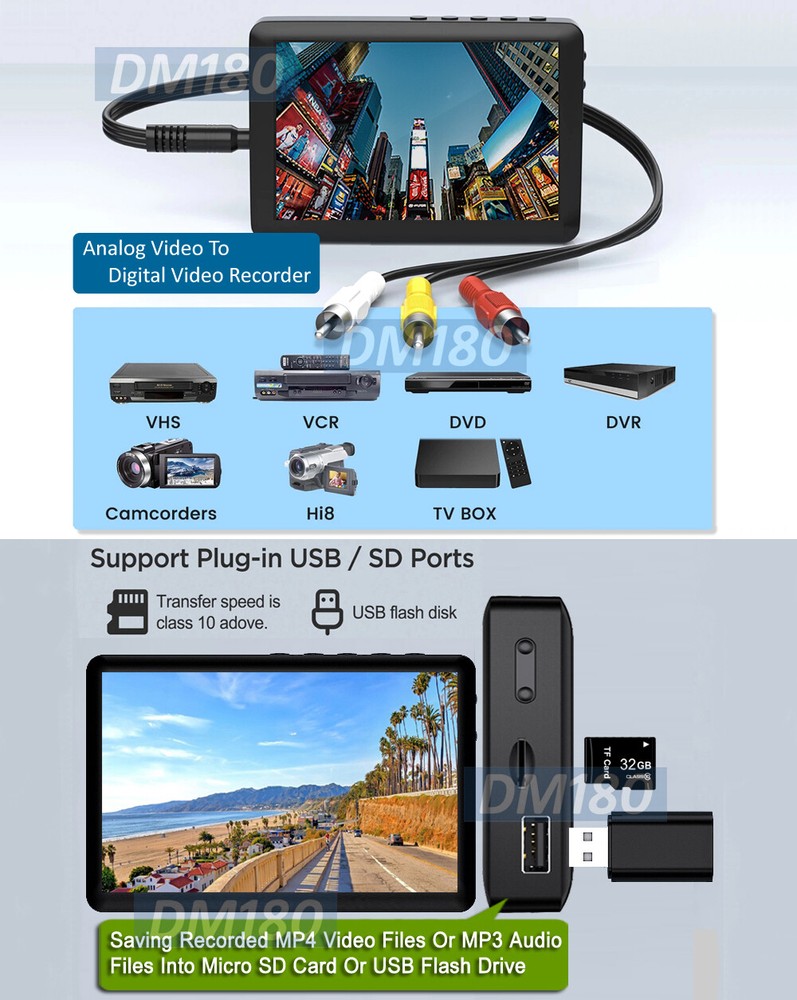 MP4 Video Recorder Player MP3 Audio Recorder Player 4.3" Screen Out