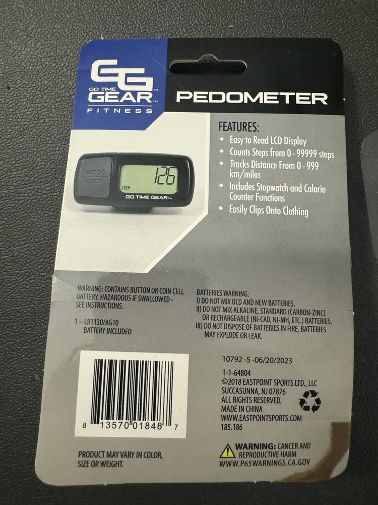 Go time Gear Pedometer 2 Pack Open Box