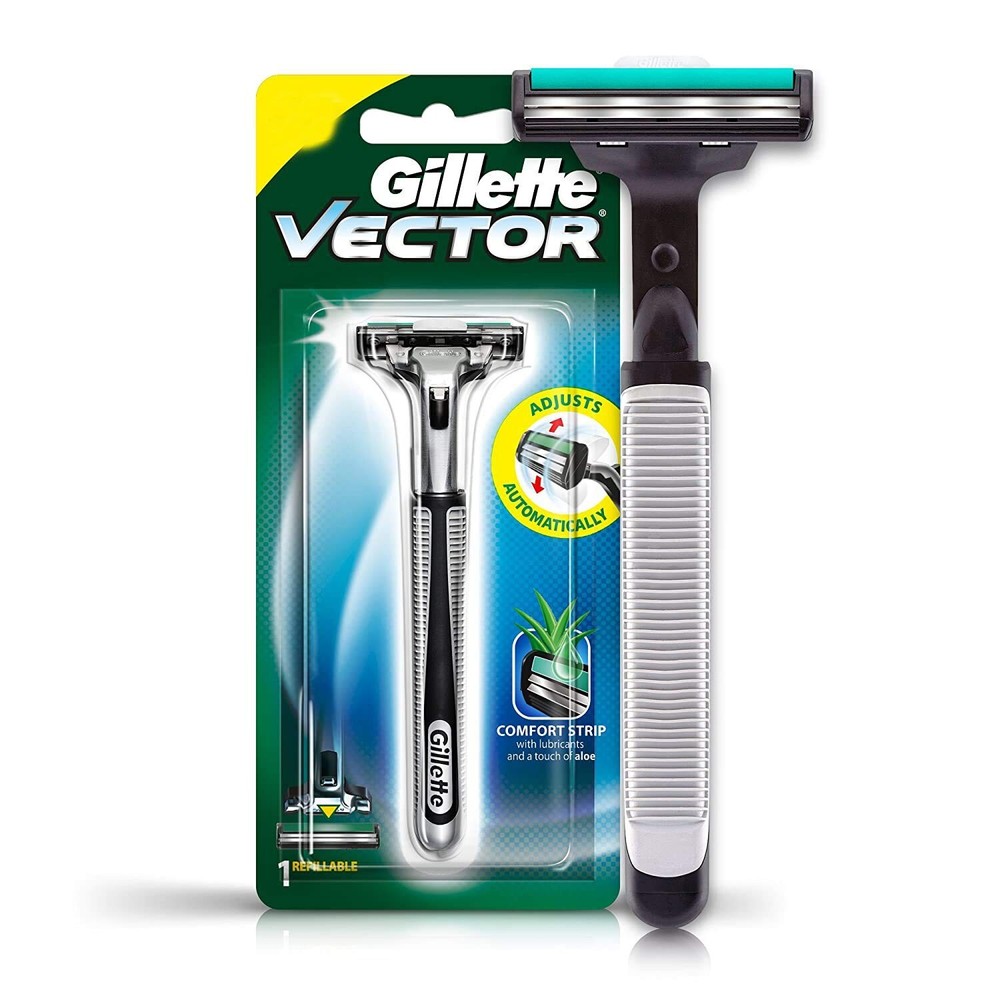 Gillette Vector Plus Manual Shaving Razor, 1 Pc,