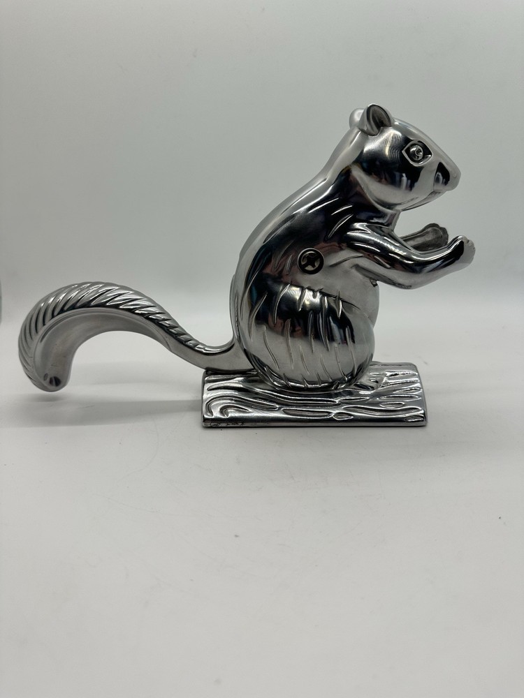 Squirrel Nutcracker Davy Crackett Nut Cracker Mechanical Cast Aluminum