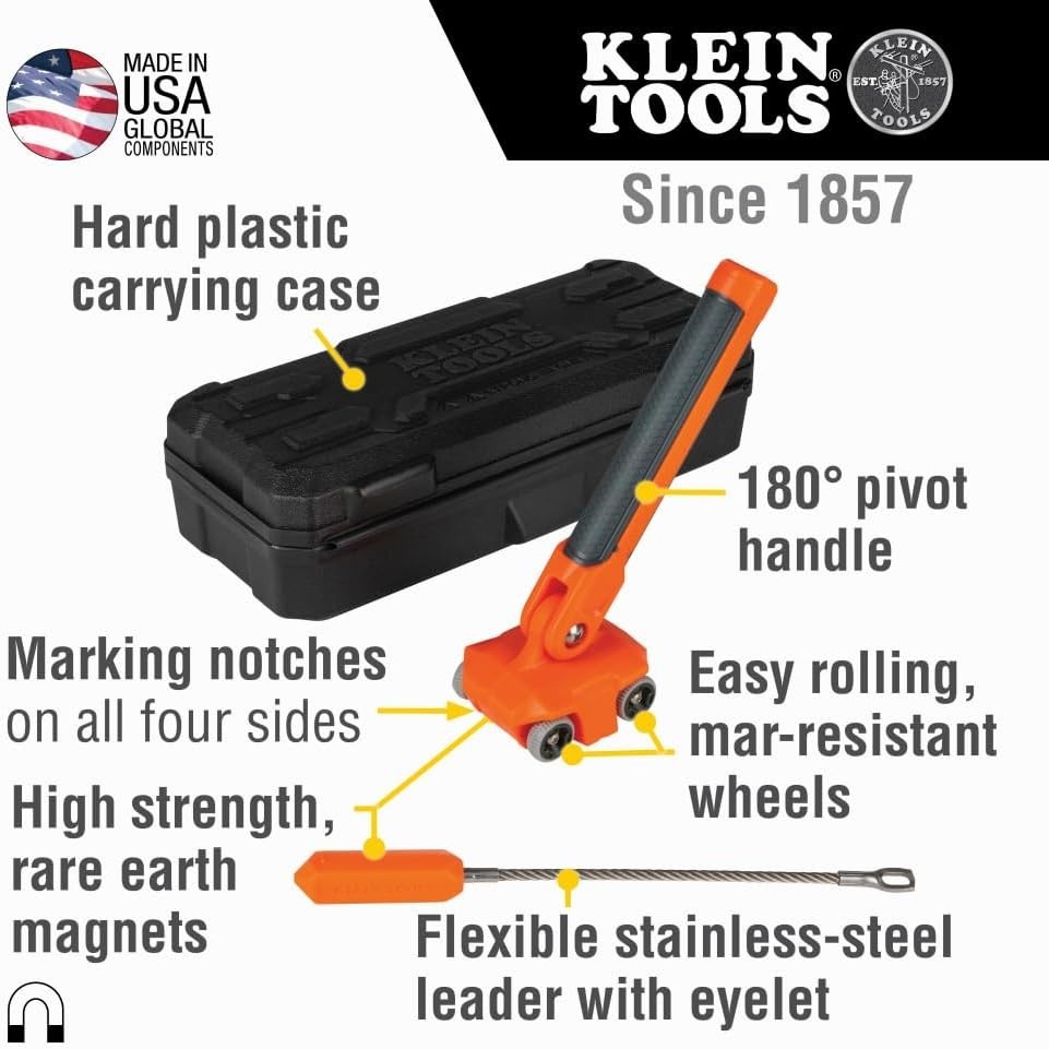 Magnetic Wire Puller with 180-Degree Pivot Handle for Enhanced Maneuverability