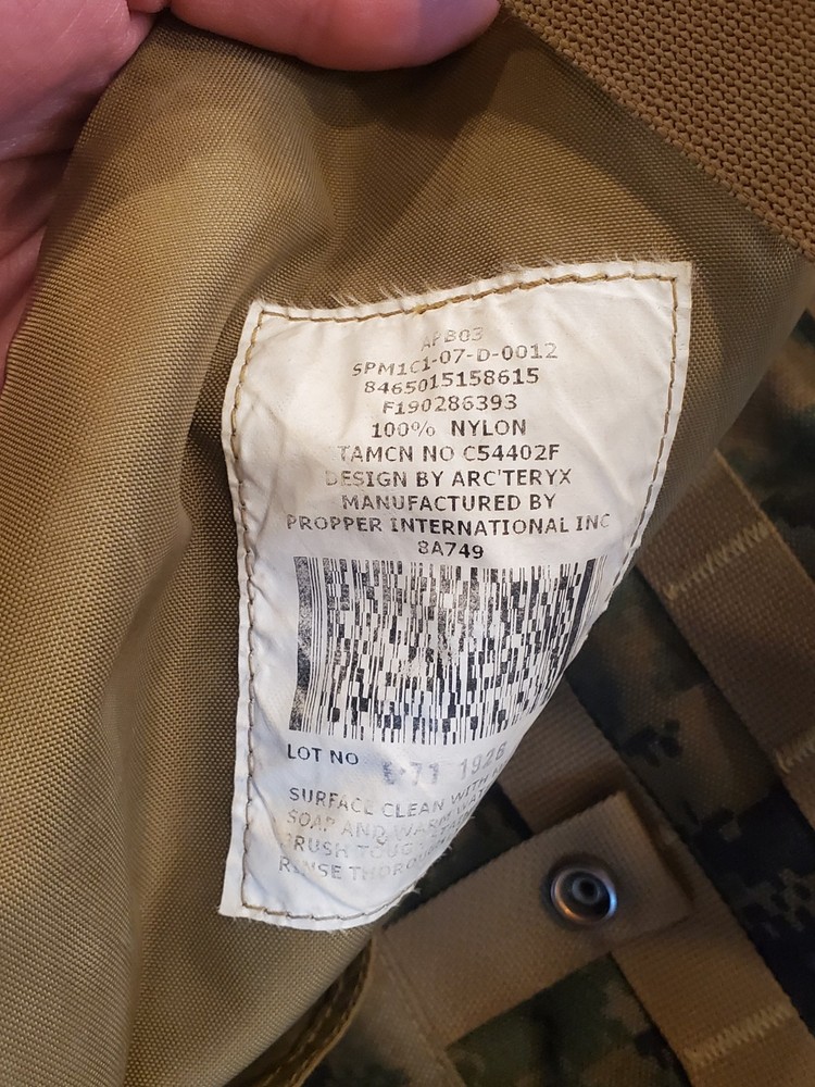 Propper APB03 USMC ILBE Gen 1 Main Pack Internal Frame Backpack With Lid