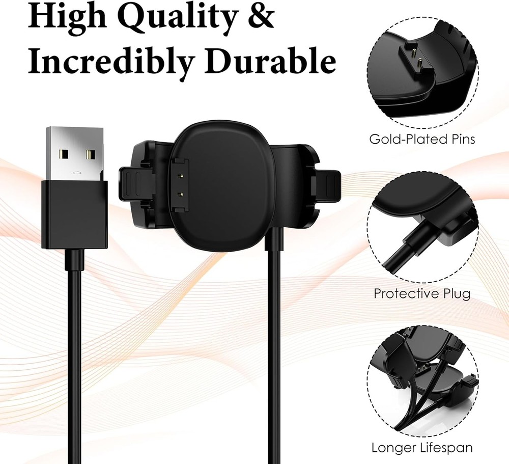 2 Pack Magic Band Charger Compatible with Disney-Magic Plus, 3.3ft Black