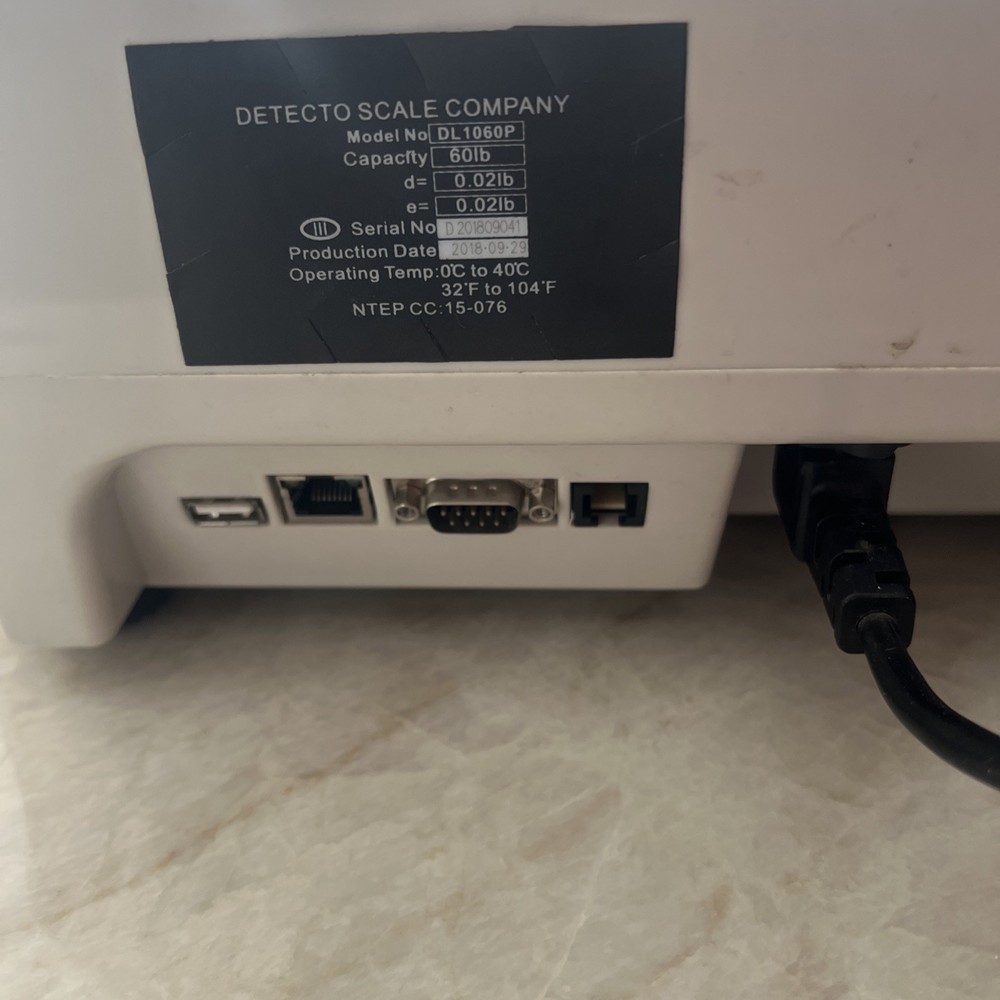 Detecto DL1060P - Price Computing Scale with Integral Printer - Silver