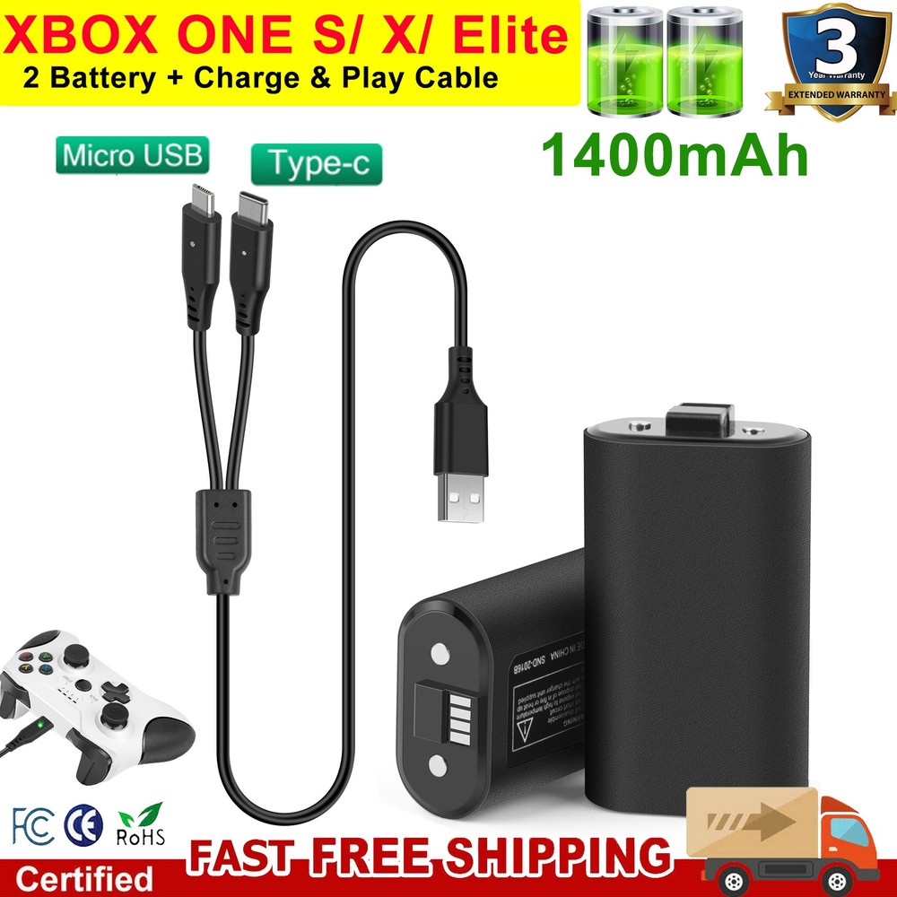 Rechargeable Battery Pack for Xbox One/ X|S Controller 3600mAh