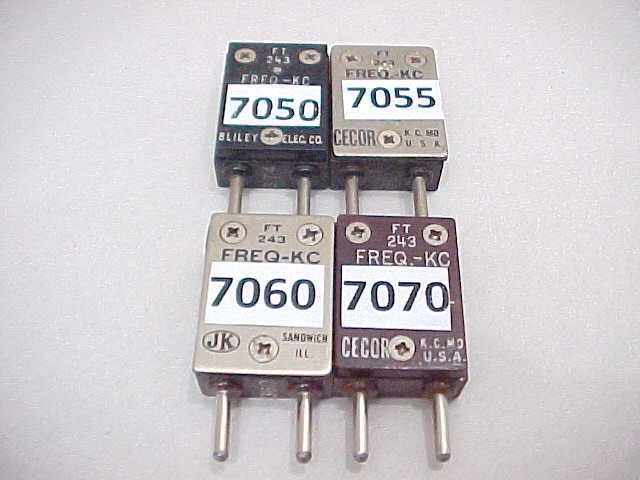 MODIFIED FOR QRP 40 METER CW 4 PACK IN FT-243 HOLDERS