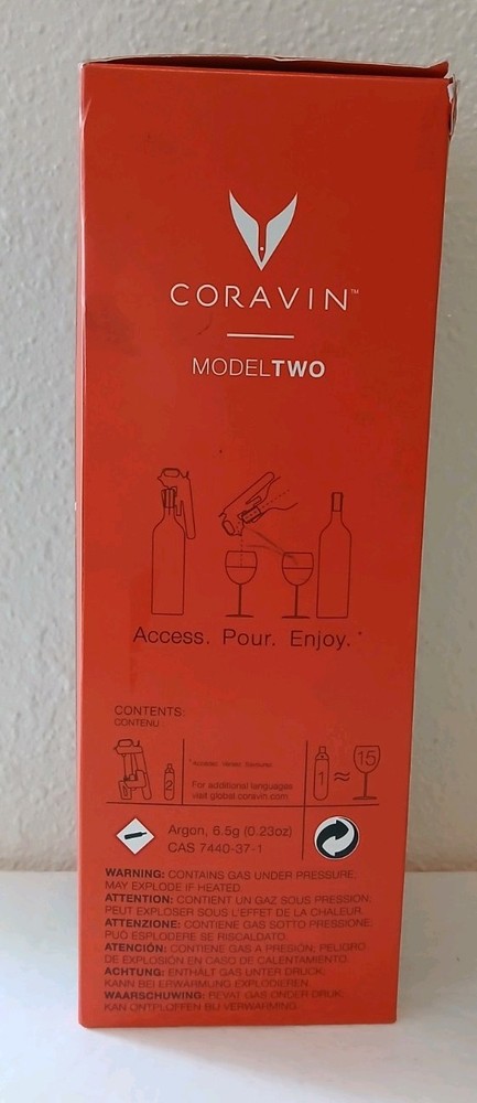 Coravin Model Two 2 Black Wine Preservation System Set (NO gas)