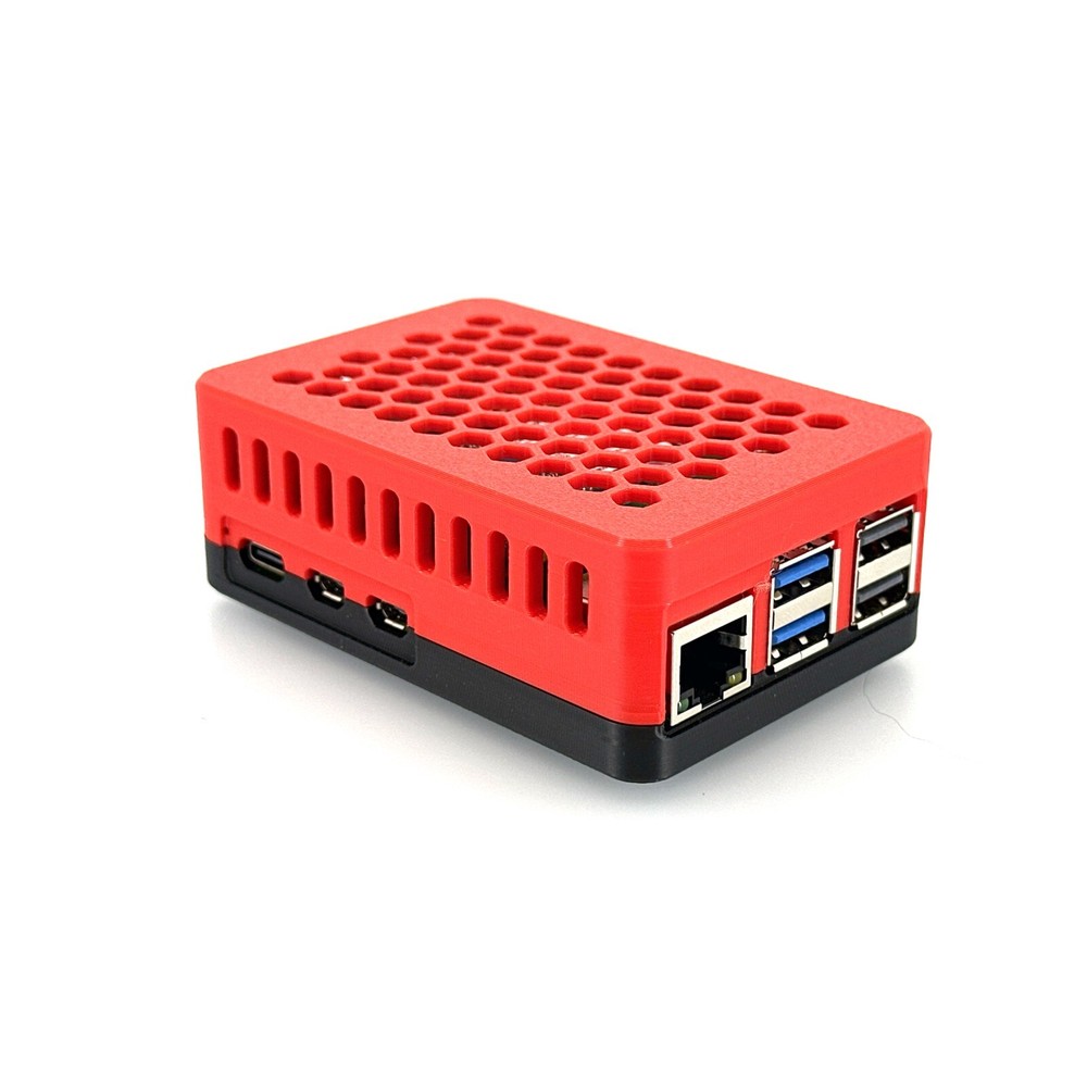 Raspberry Pi 5 Case for Official Raspberry Pi M.2 Hat+, Custom 3D-Printed