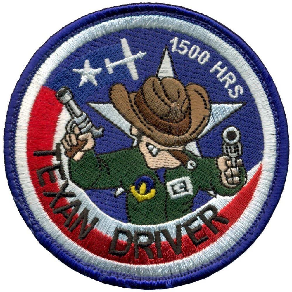 USAF BEECHCRAFT T-6 TEXAN II PATCH - 1500 HOURS