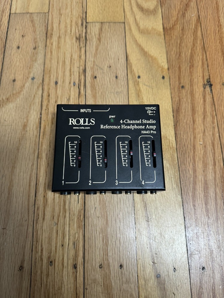 Black ROLLS 4 Channel Studio Reference Headphone Amp  HA43 Pro Tested WORKS