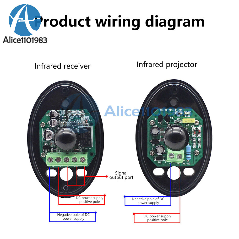 DC12-24V Infrared Detector Sensor Anti-theft Automatic Alarm Module Gate Safe