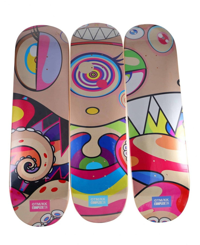 Genuine Takashi Murakami DOB Triptych Skateboard Decks Complexcon 2017