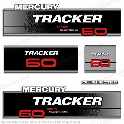 Fits Mercury Tracker 60hp Pro Series Engine Decal kit