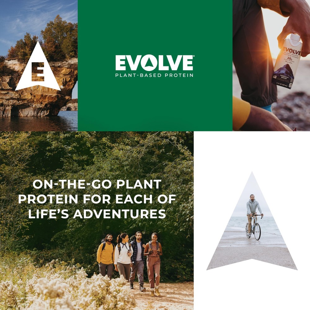 Evolve Plant Based Protein Shake, Double Chocolate, 20g Vegan Protein, Dairy ...