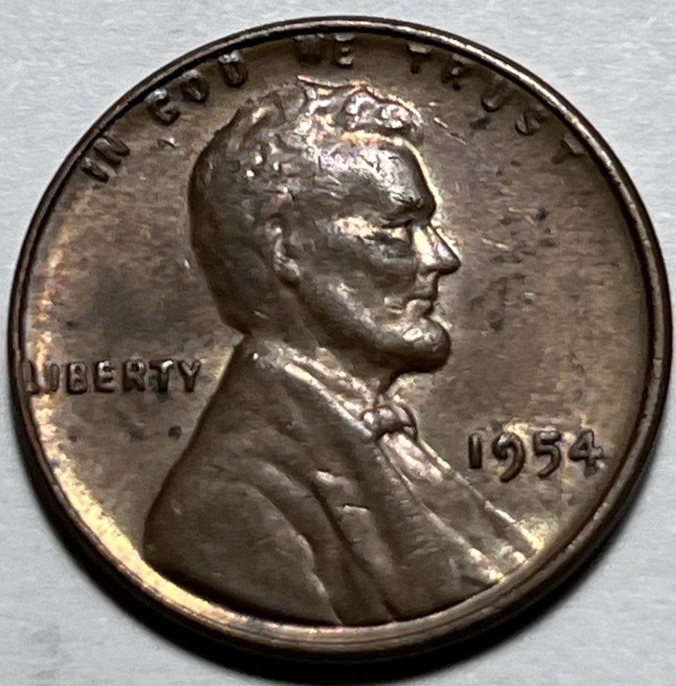 1954 Lincoln Wheat Penny Error L On Rim Error