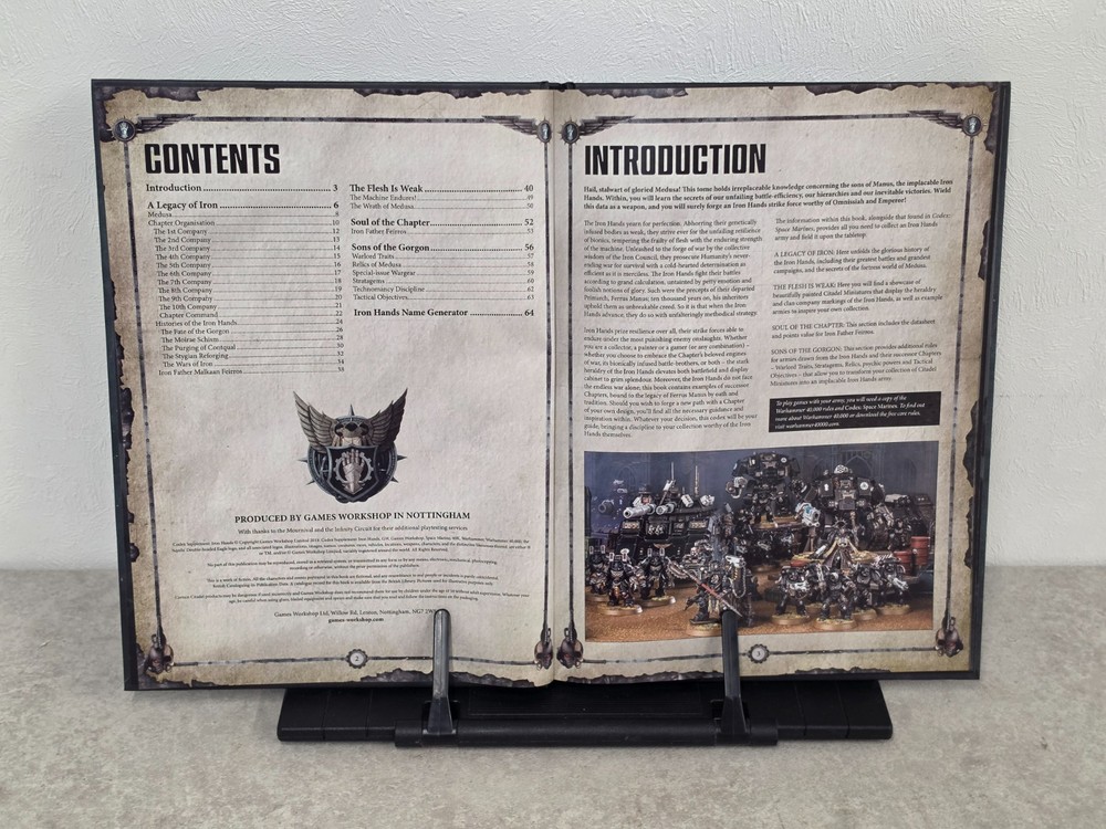 Warhammer 40k Space Marines Codex Supplement Iron Hands 8th Edition 2019