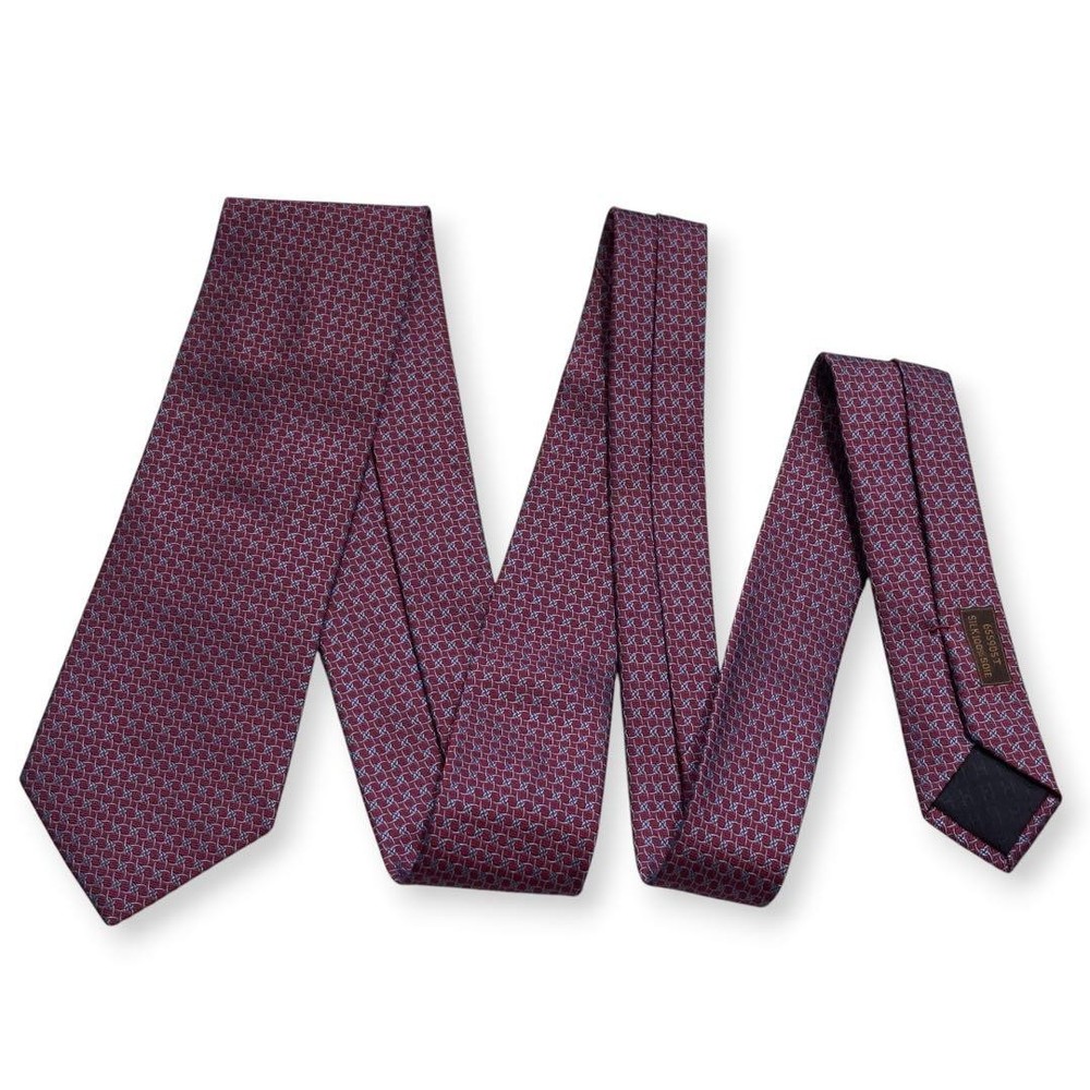 Condition HERMES Tie Hermes Pattern Jacquard Glossy 8cm