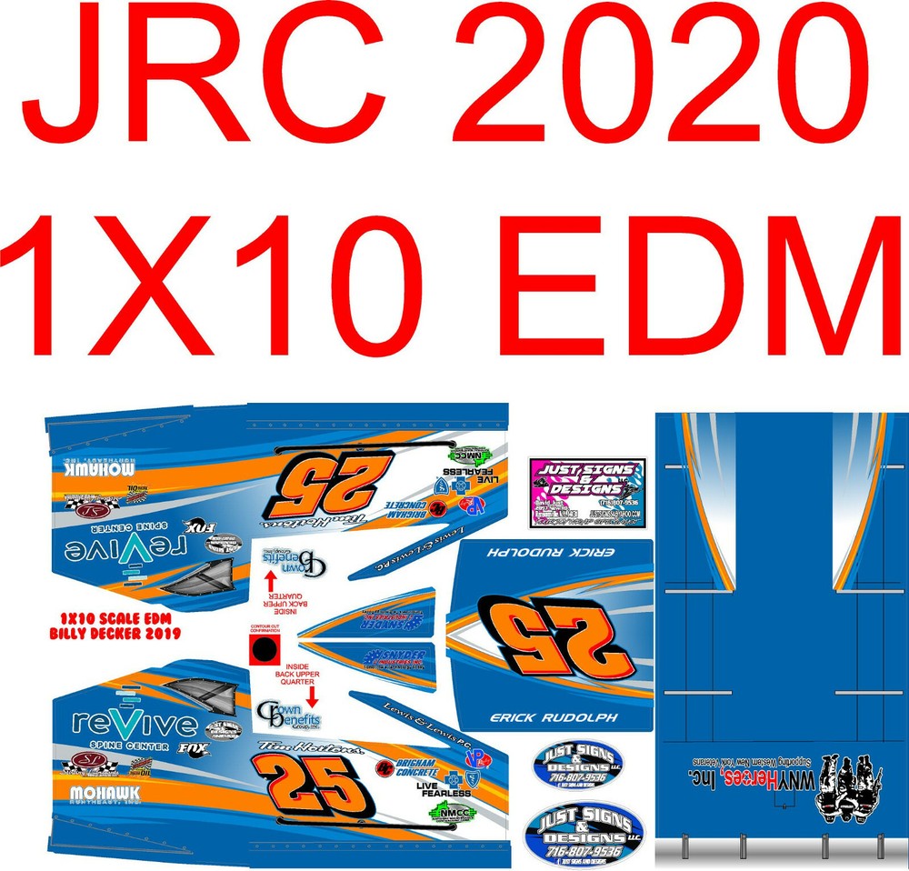 EDM 1X10 SCALE ERICK RUDOLPH 2019 THEME WRAP KIT