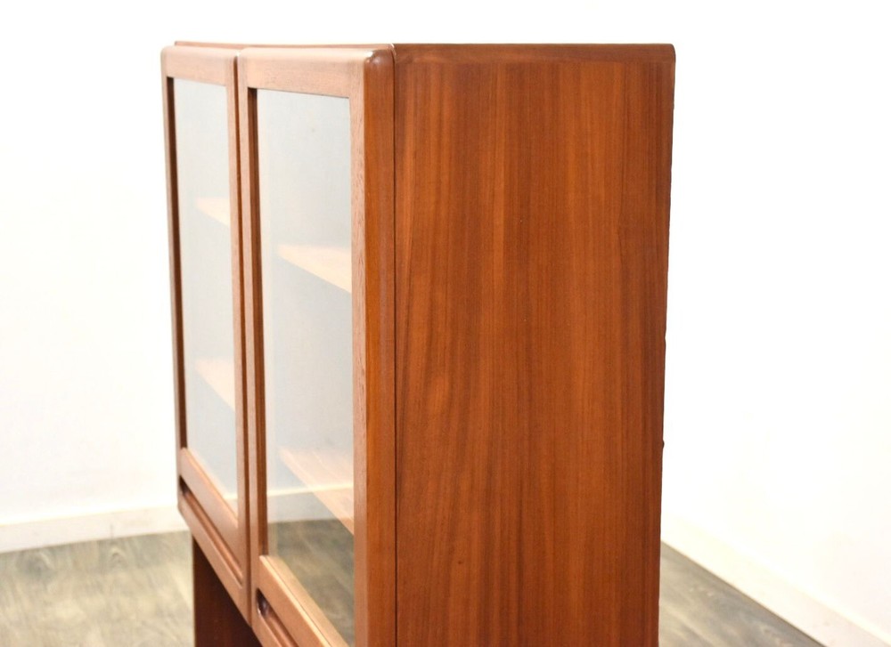 Danish Modern Teak Bookcase Display Cabinet
