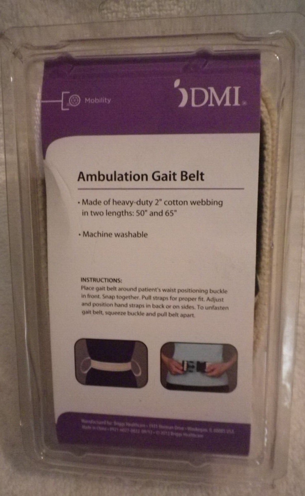 DMI Ambulation Gait Belt plastic buckle holding positions
