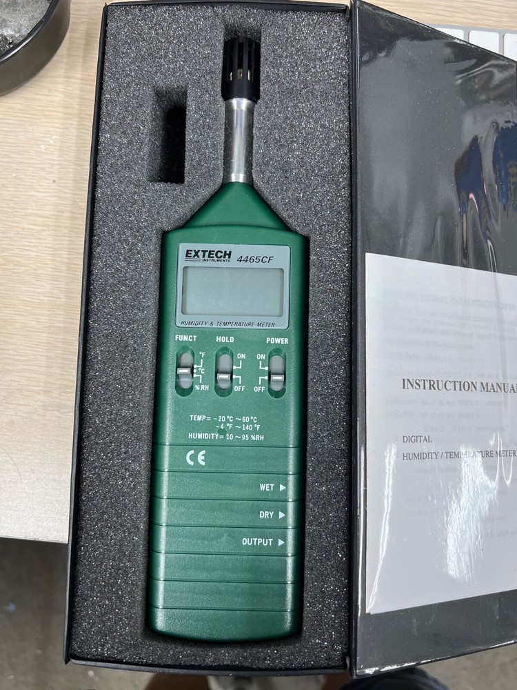 Extech 4465CF Humidity & Temperature Meter - Green - New Open Box