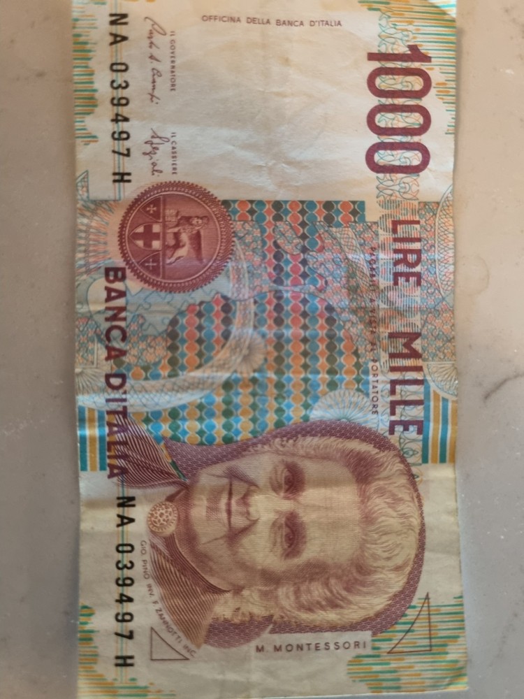 1000 Lire Italy banknote REPEATER