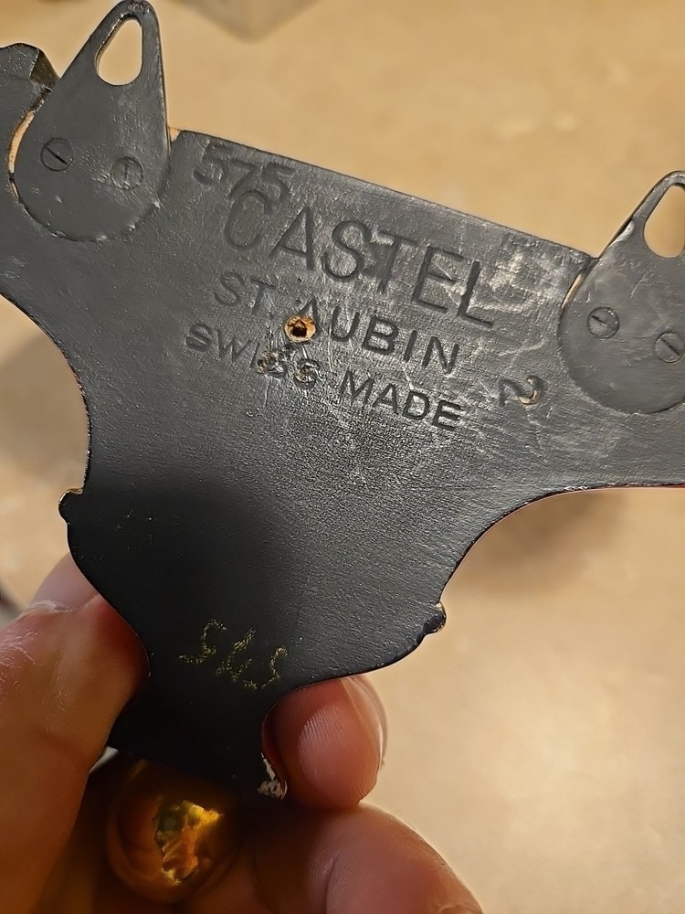 Le Castel Gold colored 10" Mantle clock - needs work - AS IS