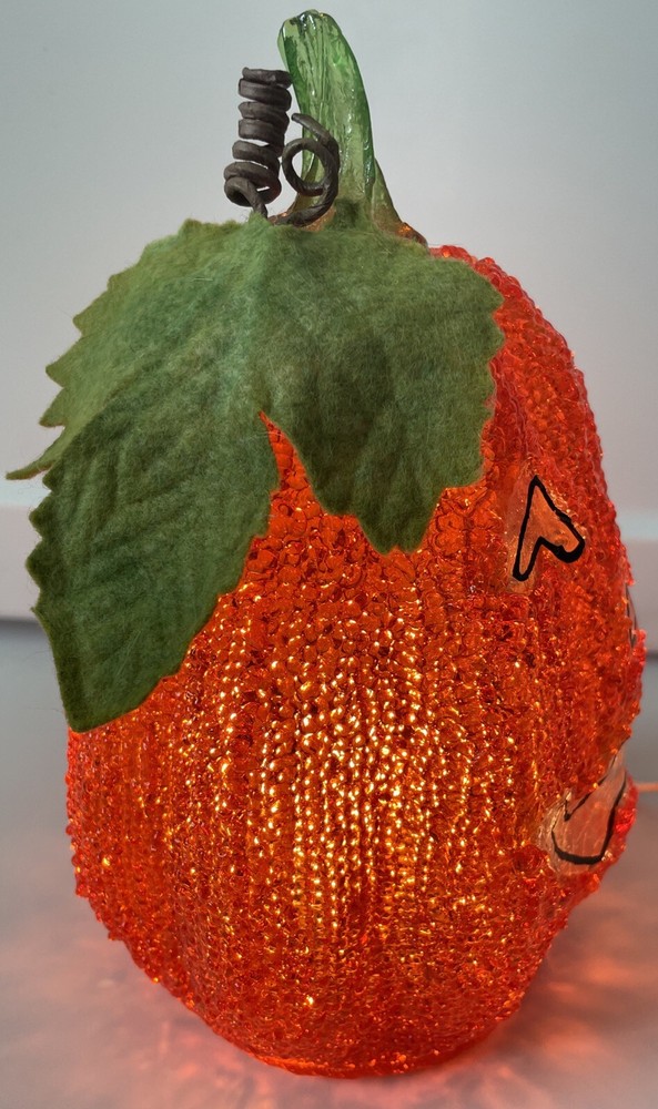Pumpkin Halloween Acrylic Light Up Desktop End Table Figure