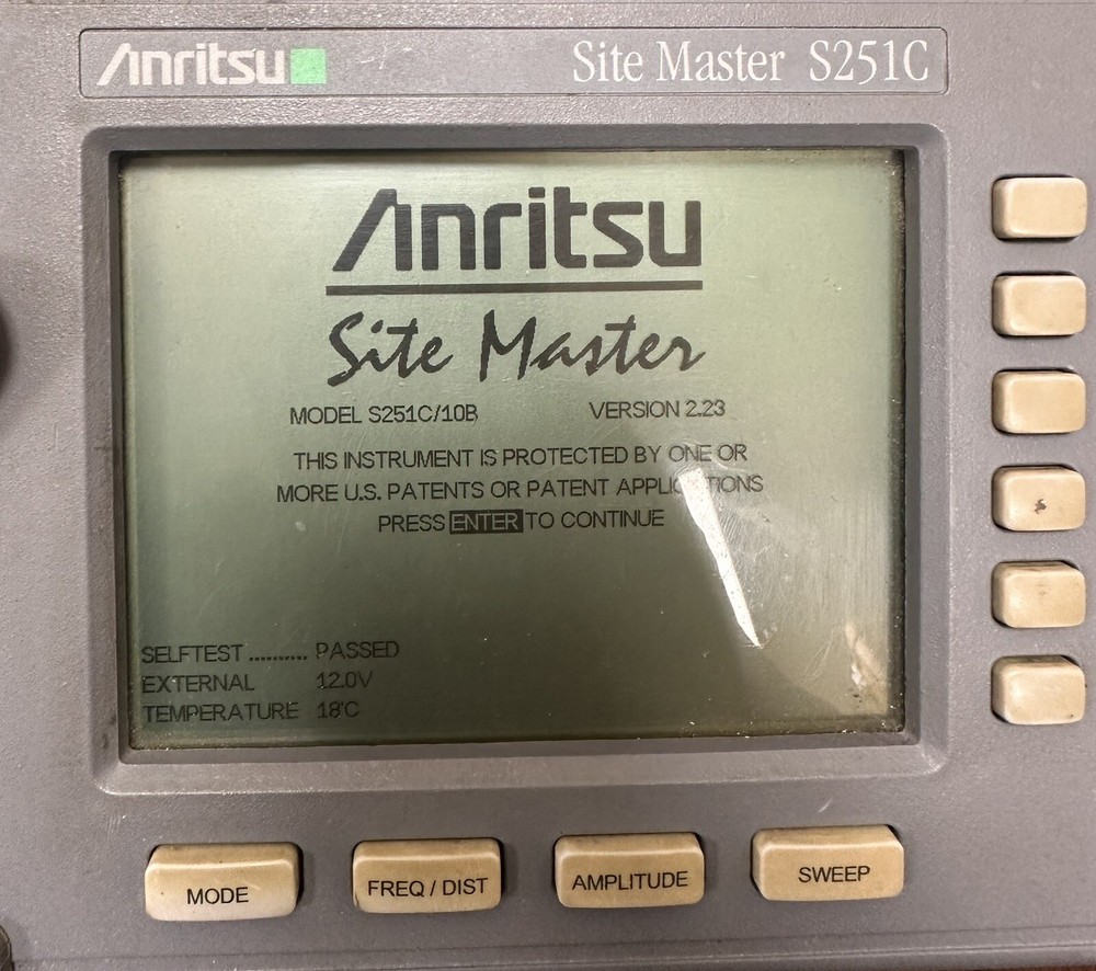 Anritsu S251C Site Master Cable & Antenna Analyzer W/charger
