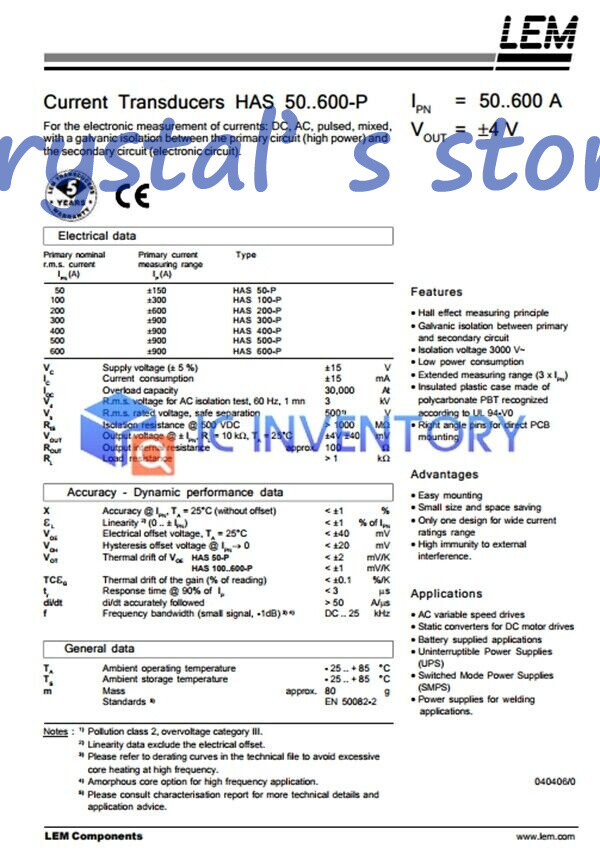1PCS LEM HAS200-P MODULE New 100% Quality Guarantee