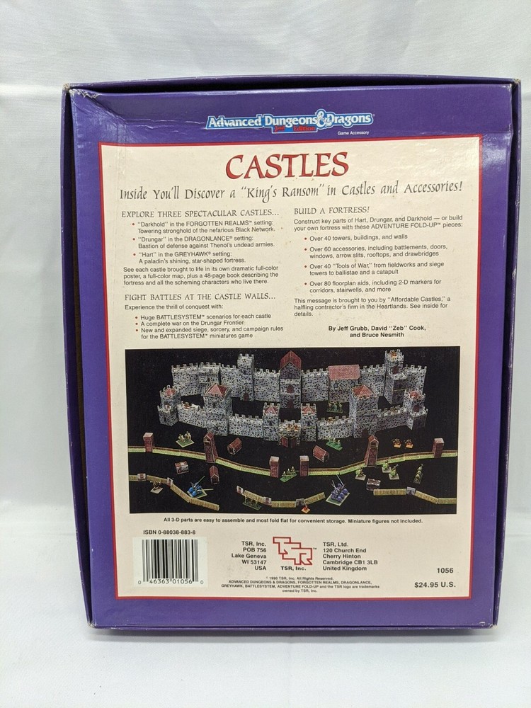 **EMPTY BOX ONLY** Advanced Dungeon And Dragons Castles 2nd Edition TSR 1990