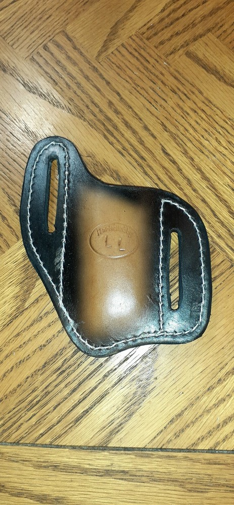 Handcrafted leather folding knife sheath