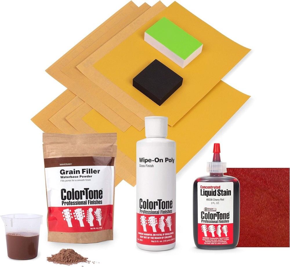 ColorTone Wipe-On Poly Finishing Set, Cherry Red