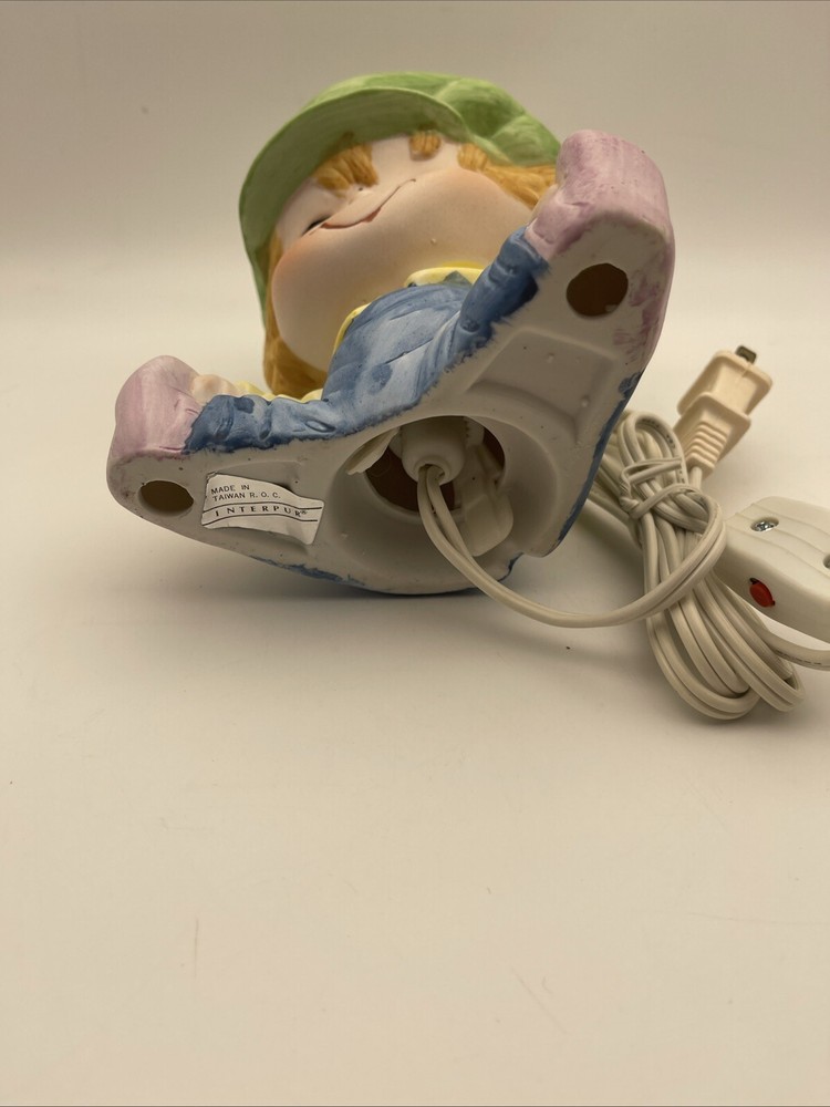 Vintage Interpur Boy Ceramic Night Light