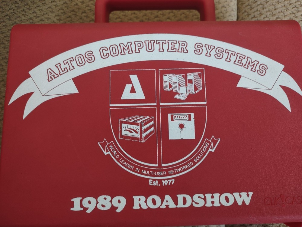 ALTOS Computer Systems 1989 Roadshow COMDEX 1989 Giveaway Plastic Case w/ Ticket