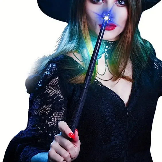 Light Up Wand Costume Accessory Halloween Witch Warlock