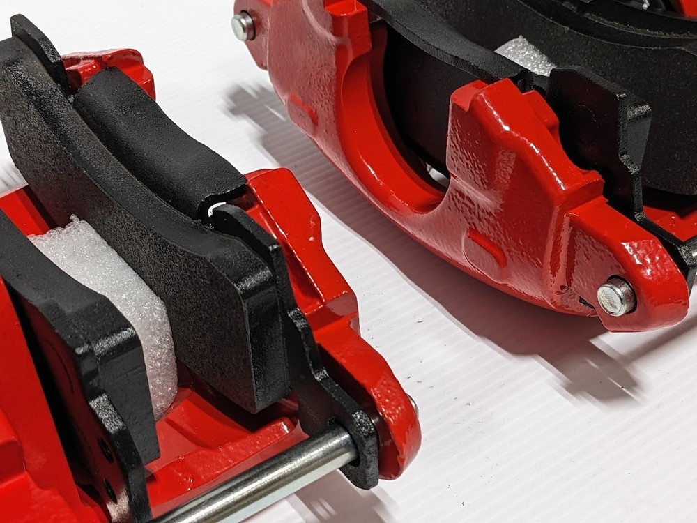 RED 1969 - 1977 Chevy Camaro Disc Brake Calipers Single Piston Conversion Loaded
