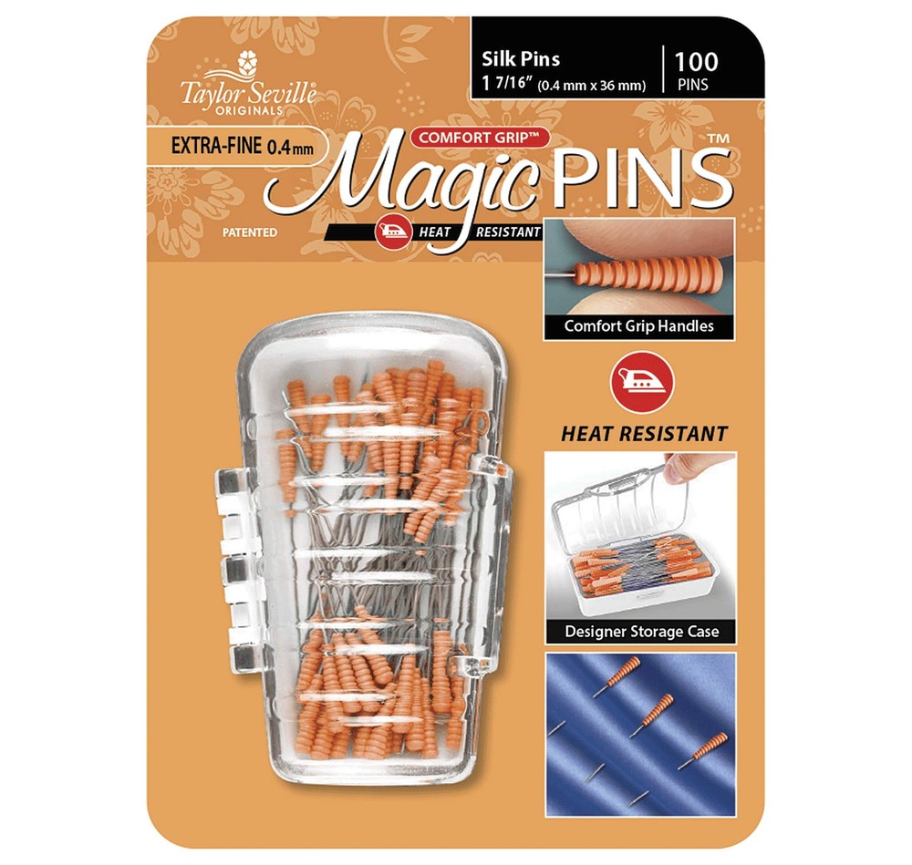 TAYLOR SEVILLE Magic PINS Silk Extra FINE 100PCS