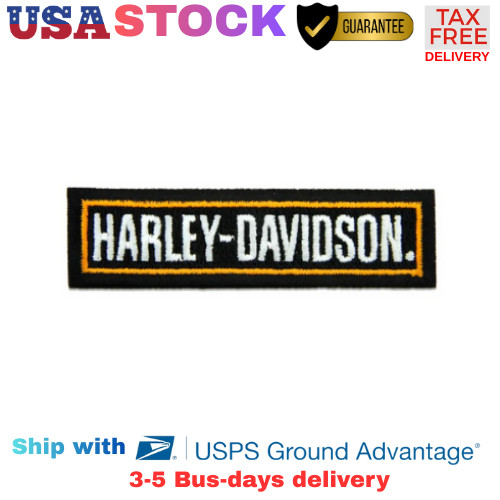 Harley-Davidson Bold "H-D" Logo Patch - 3.5" x 1" Iron on