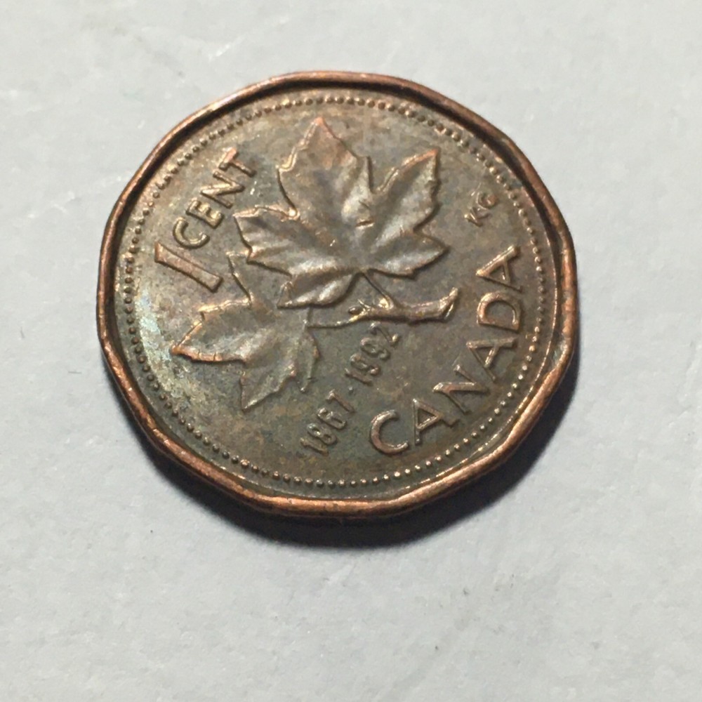 1992 CANADA ONE CENT COIN.