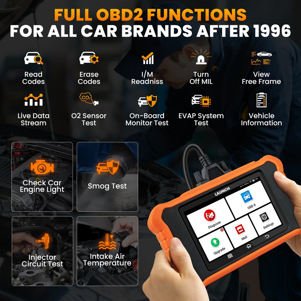 For Honda Acura LAUNCH Creader Elite V2.0 OBD2 Scanner Code Reader Lifetime Free