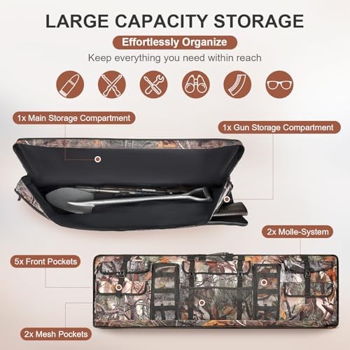 Double UTV Tool Carrier Soft Case, Quick Release Hunting Tool Bag Camouflage