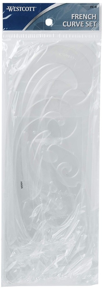 French Curve Ruler Set 4pcs Plastic Drawing Template Drafting Tools