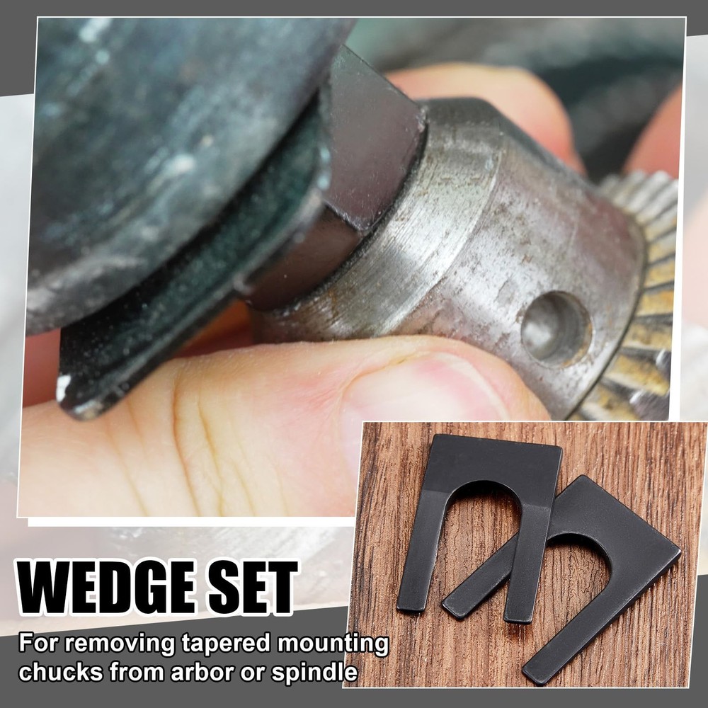 4 Pack Drill Chuck Removal Wedge Set Compatible with JT6 & JT33, Opens Approx...