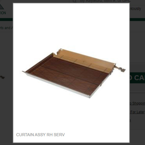 CURTAIN ASSY RH SERV # 2101355-03S