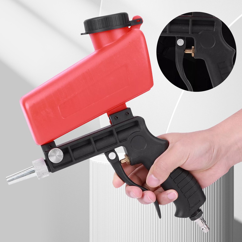 1/4" Pneumatic Sandblasting Machine Handheld Spray Mini Sandblaster Hand Tool